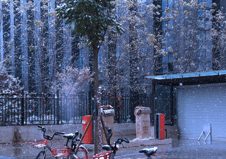 今日7时河北多地积雪深度超9厘米 最低气温持续下降